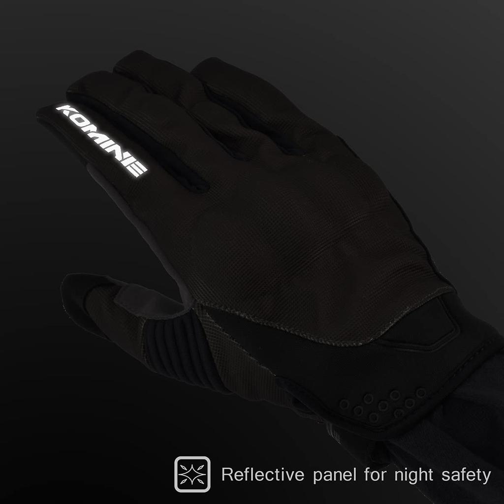 KOMINE Motorcycle Gloves Protective Mesh Gloves Brave Medium GK-183 - Navy,