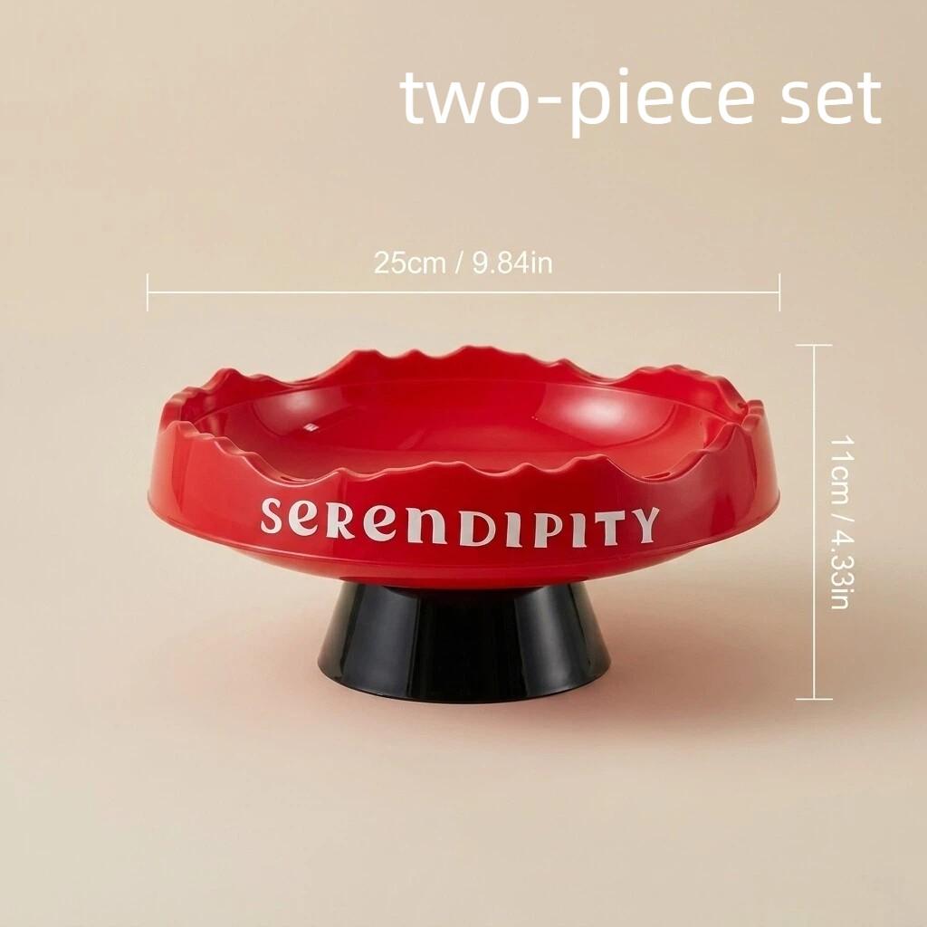 Plastic Cake Stand Detachable Pedestal Fruit Bowl Drain Hole Food Serving Dish Stackable Snack Dessert Plate Kitchen Tableware