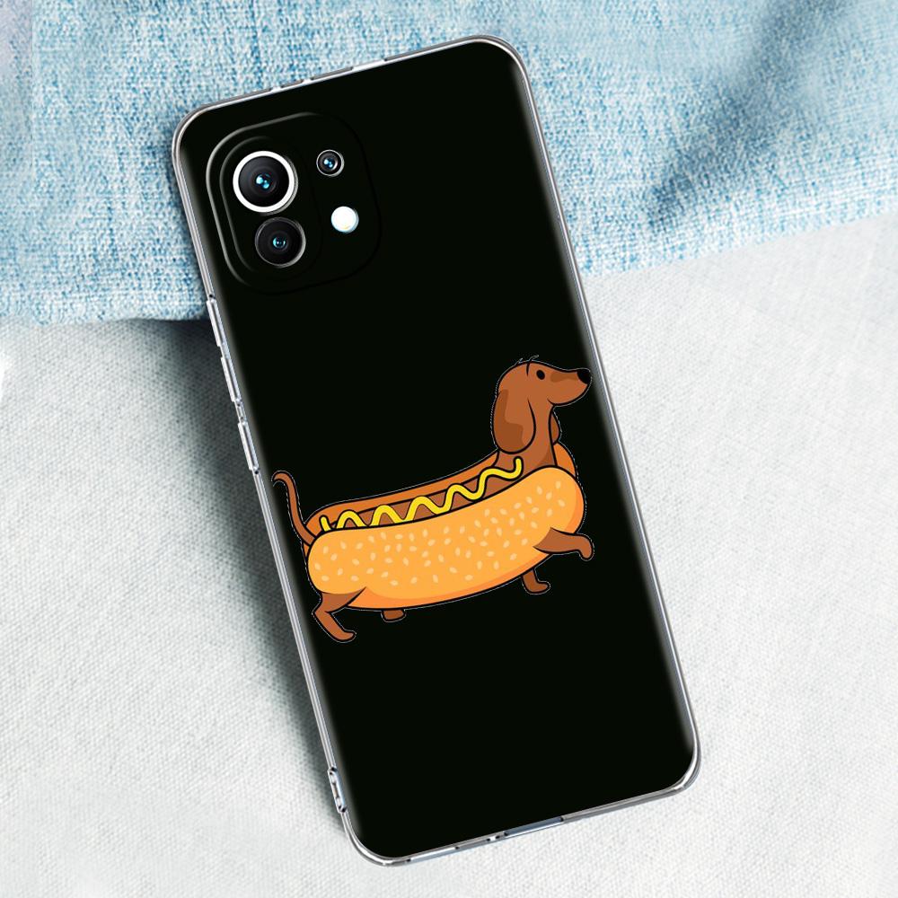 Phone Case For Xiaomi Mi 15 14 13 12 11 Lite 15T 13T 12T Pro Poco X7 X6 X5 Pro 5G X3 NFC F7 F6 F5 Cover Cute Dachshund Bulldog