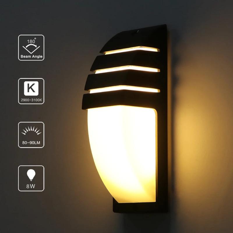 Waterproof LED Porch Lights Outdoor Wall Lamp AC85-265V Modern Design Wall Light for Garden Corridor Balcony Lighting Decoration