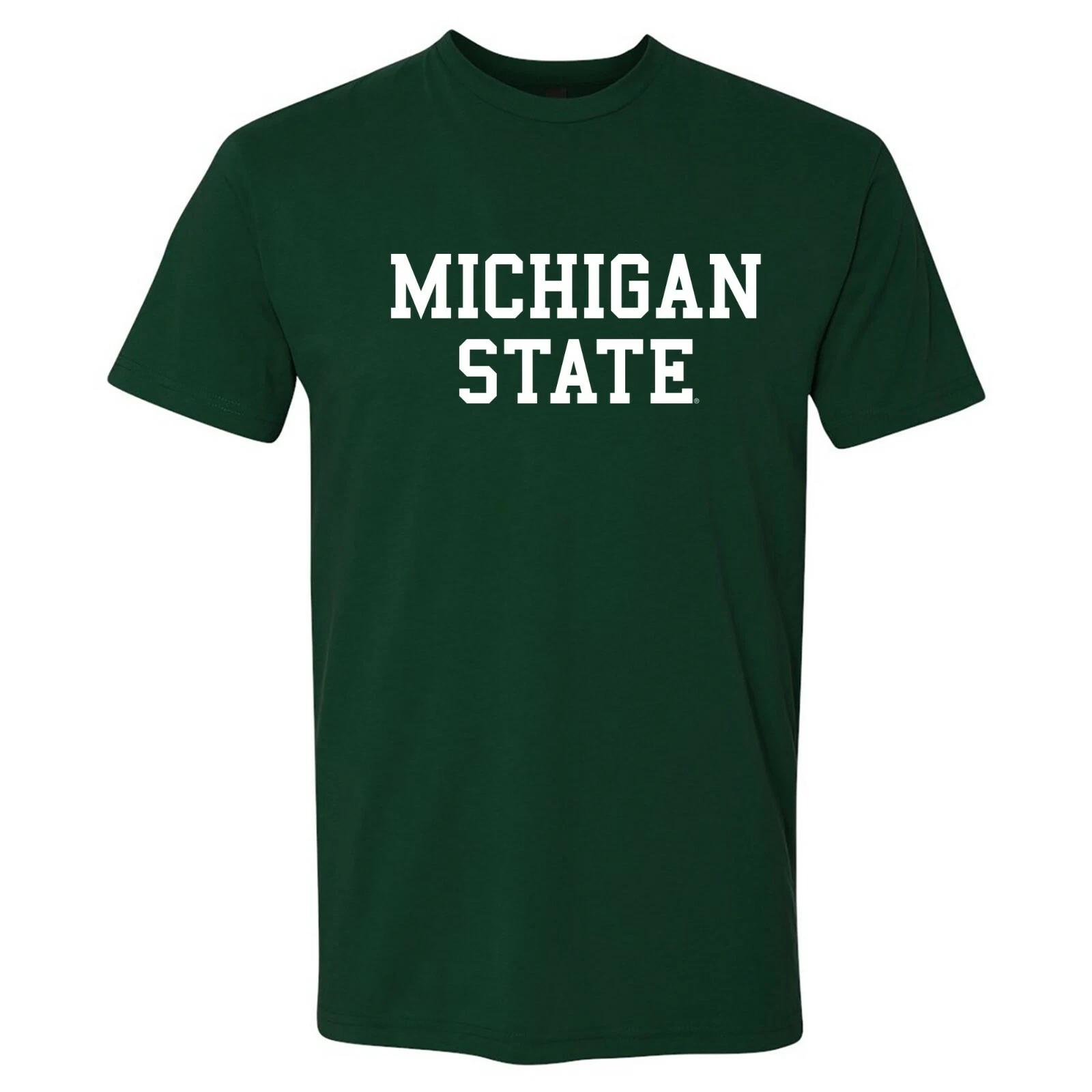 Michigan State Spartans Basic Block T-Shirt Premium Cotton S