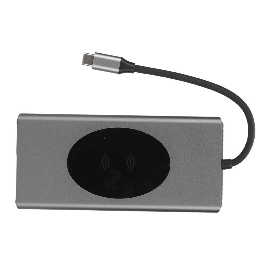 15 in 1 Docking Station 4K 30Hz High Definition High Speed Wireless Charging 10W Multiport USB C