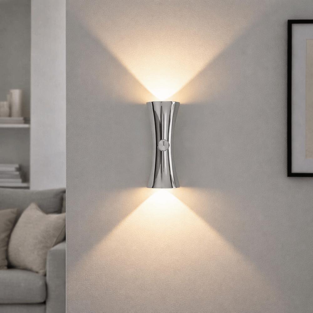 Creative LED Hourglass Wall Lamp Wireless Dimmable LED Rechargeable Lamp Magnetic Base Adjustable Brightness Wall Sconce Lamp