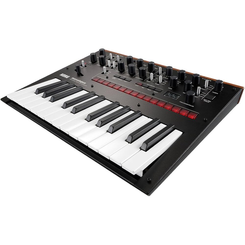 KORG monophonic analog synthesizer, monologue BK, black, 25 keys, 16 step sequencer, oscilloscope...