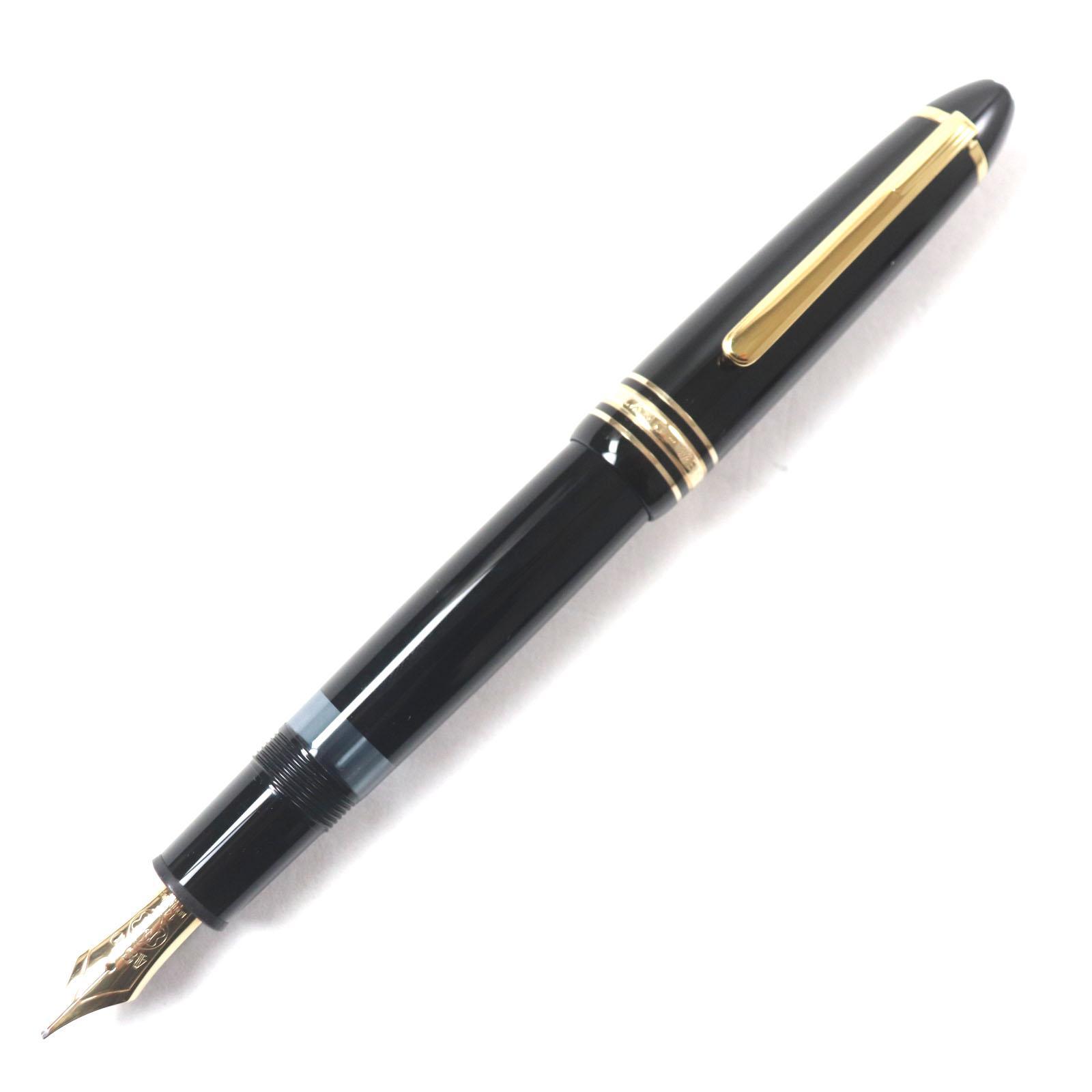 

Excellent MONTBLANC fountain pen Meisterstuck 146 white star Black gold 14K mens Used
