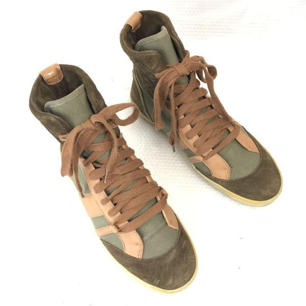 Made in Spain Chloe Short Boots Size 375 235-240cm Khaki High Cut Sneakers Shoes Trainers 12879₽