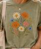 Retro Wildflower Shirt, Vintage Floral Cottagecore Flower Shirt, Botanical Graphic Tee, Cute Nature Shirt, Comfort Colors Wildflower Tee