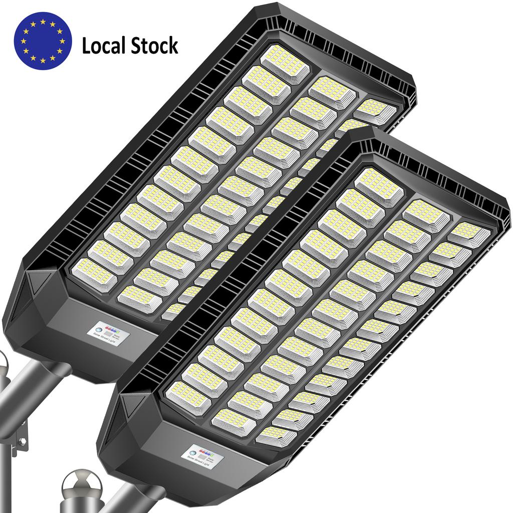 2 Pack Colossal 36 Cups Solar Street Light with 25000mAh Battery Germany Local Warehouse for Zoo Night Enclosure Perimeter Lamps