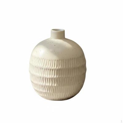 Ceramic Vase, Living Room Flower Arrangement, Minimalist Art Decor, Faux Flowers Countertop Accent
