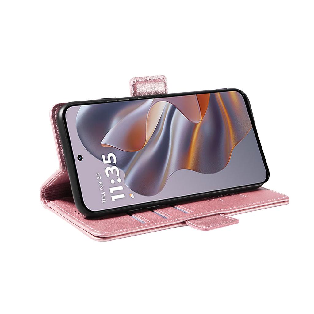 YIKATU YK-003 For Motorola Edge 50 Neo 5G/Moto S50 5G/Thinkphone 25 5G Case Wallet Stand Leather Phone Cover Side Buckle