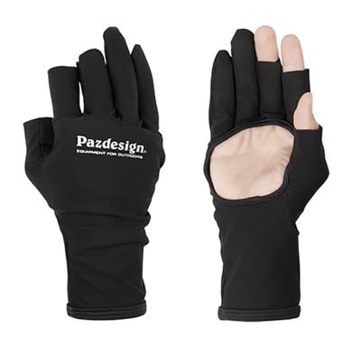 Paz Design 3-Fingerless Double Heat Pack Gloves 37.5(TM) L Black/White PGV-051