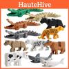 Mini Leopard Crocodile And Shark Animal Building Blocks Set 12 Pieces Of Educational Plastic Toys For Kids