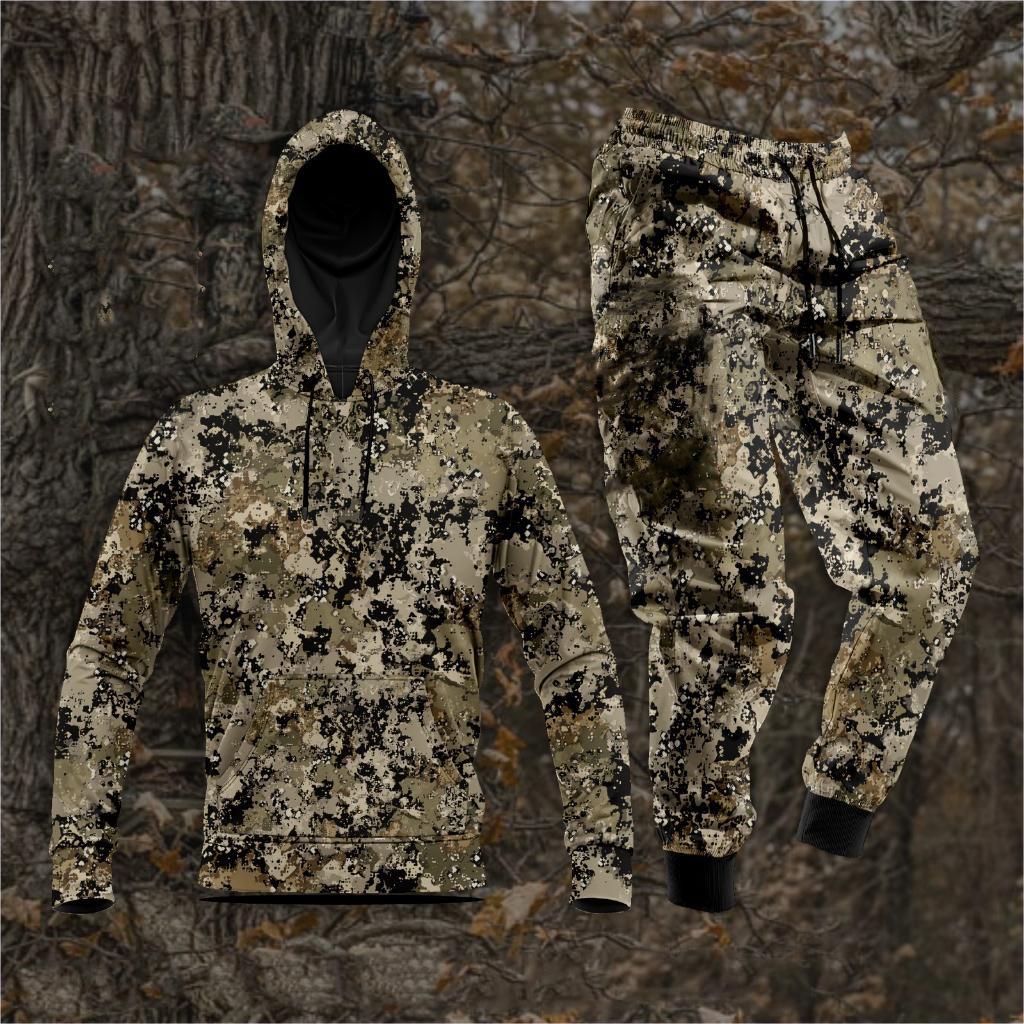 Spring  Autumn Camouflage 3D Printed Hoodie Suit Men Sweatshirts Sweatpants Casual Fashion Two Piece Tracksuit Set Men's Clothing