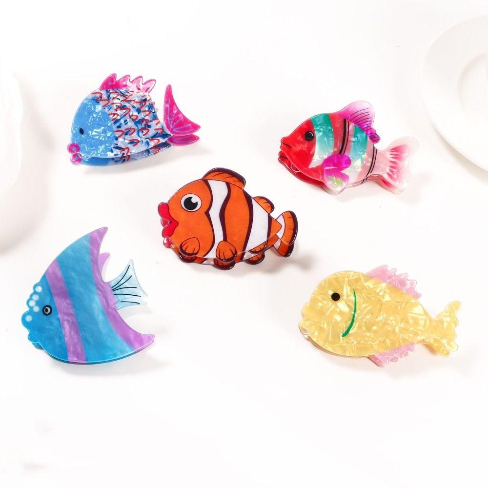 Animal PVC Claw Clip Non-slip Large Shark Clip Cute Fish Hair Claw Daily