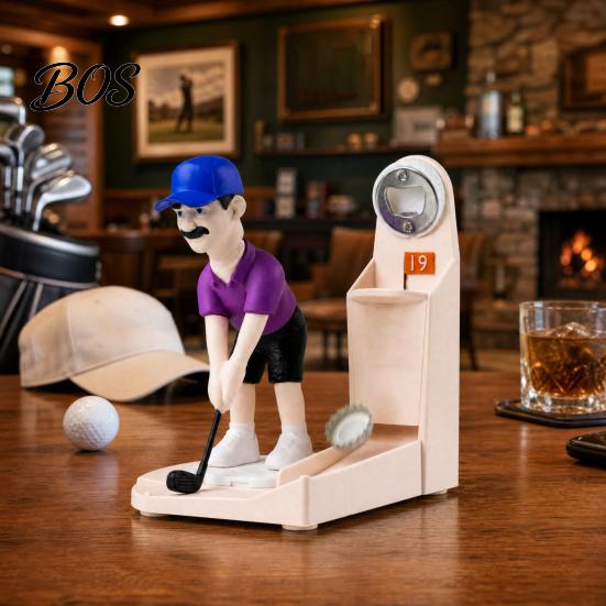 Casual Game Night Opener Bottle Opener, Golf Swing Beer Shape, Fun Board Dinner Party Accessory Durable Creative Ornament, for Home Bars And