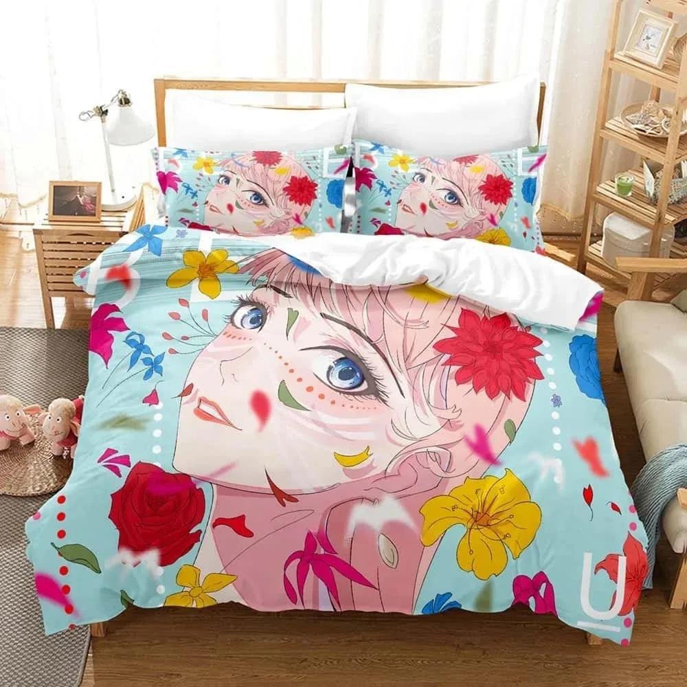 Anime Bed Sheet Set Belle Bedding Set Single Twin Full Queen King Size Bed Set Adult Kid Bedroom Duvet Cover Sets Home Textiles