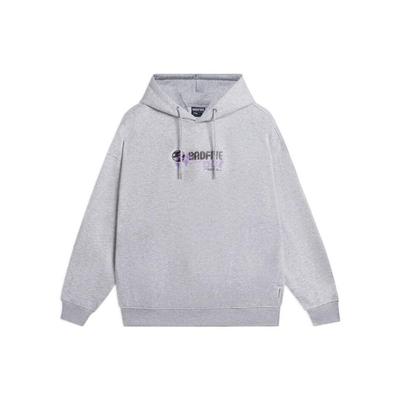 Li-Ning Solid Color Slim Fit Pullover Hoodie Men Tops Gray AWDSC09-2