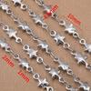 1M Trend Star Beaded Chain Stainless Steels Geometry Heart Square Leaf Cross Link Chain DIY Necklace Bracelet Jewelry Findings