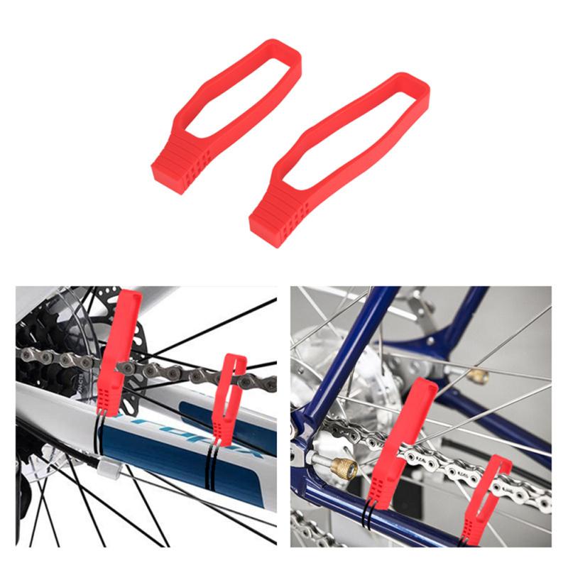 2pcs Rubber Bicycle Chain Protector Mountain Bike Anti-scratch Anti-bump Cycling Frame Accessories