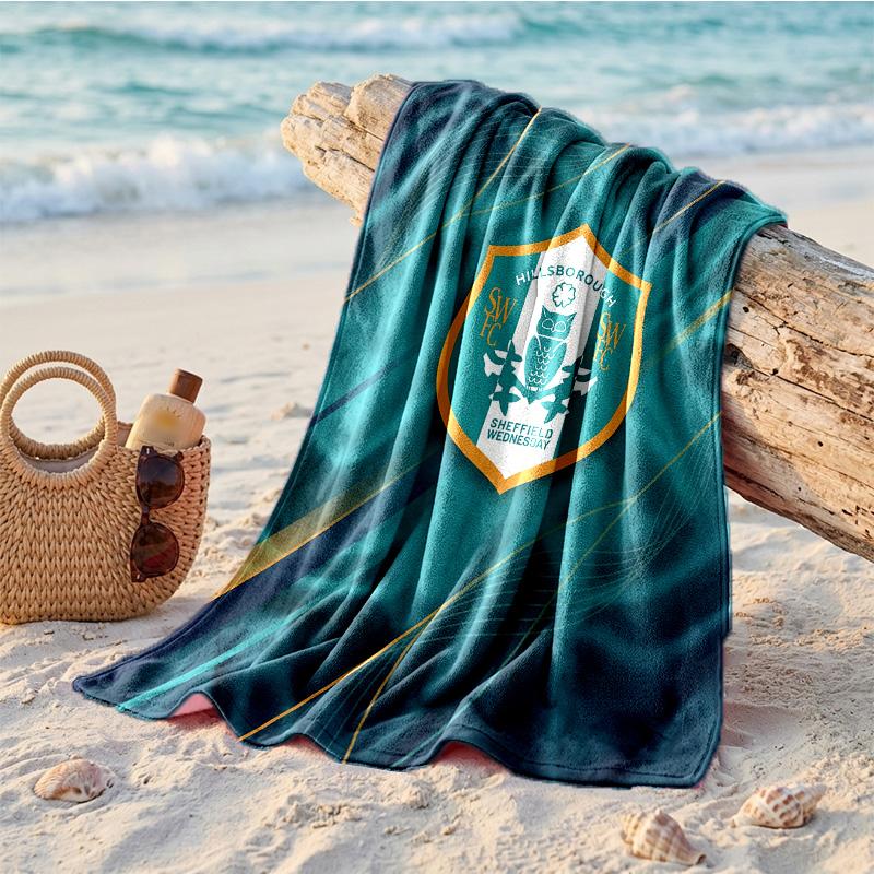 Asciugamano da Spiaggia Tema Sheffield Wednesday Morbido Asciugatura Rapida?Asciugamano Asciutto Per Vacanze Estive Al Mare Nuoto