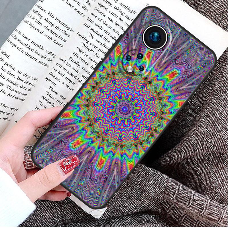 Trippy Tie Dye Floral Mandala Case For Honor Magic 8 6 7 Lite Honor 400 200 Pro 50 70 90 X8c X8b X9a X9c X9b X9d Win Cover