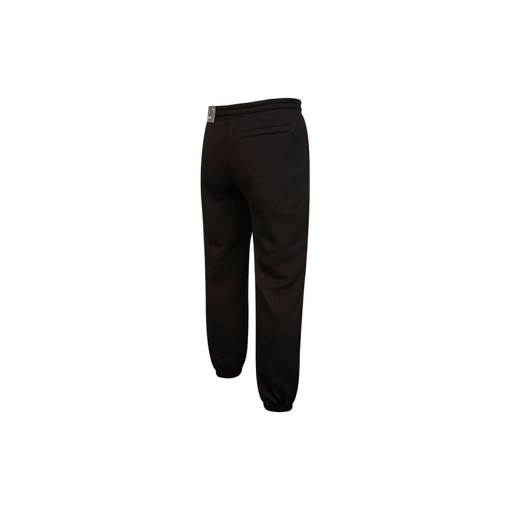 PUMA Knitted Sweatpants Men's Black Moderate Cuffed Pants 537850-01