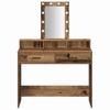 Makeup Table with Storage Brown 100 x 41 x 140 cm Engineered Wood