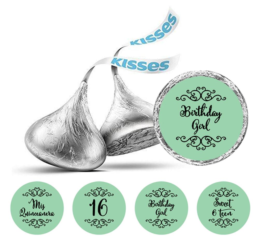 

Милий Сувенір 16 День народження Кінсеаньєра Наліпки 190 шт. Етикетки для шоколадних цукерок 0.75 Inches Diameter зелений