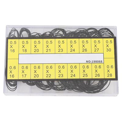 180 Pcs O Ring Watch Gasket 18 Sizes Watch Back Cover Rubber Sealing Gaskets with Plastic Box for