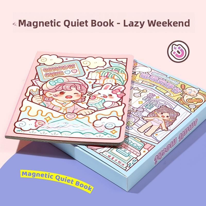 Small Mochi Quiet Book Ancient Style Dress-Up Stickers 3D Book DIY Toys for Girls Changeable Costume Puzzle Book