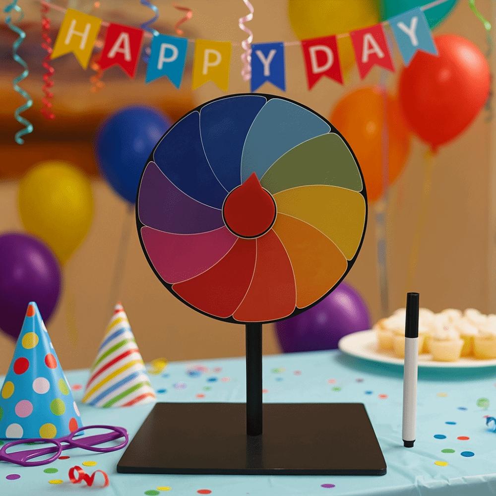 ABS Reusable Fortune Wheel Interactive Table Prize Turntable Color Roulette Wheel  Tradeshow Pub