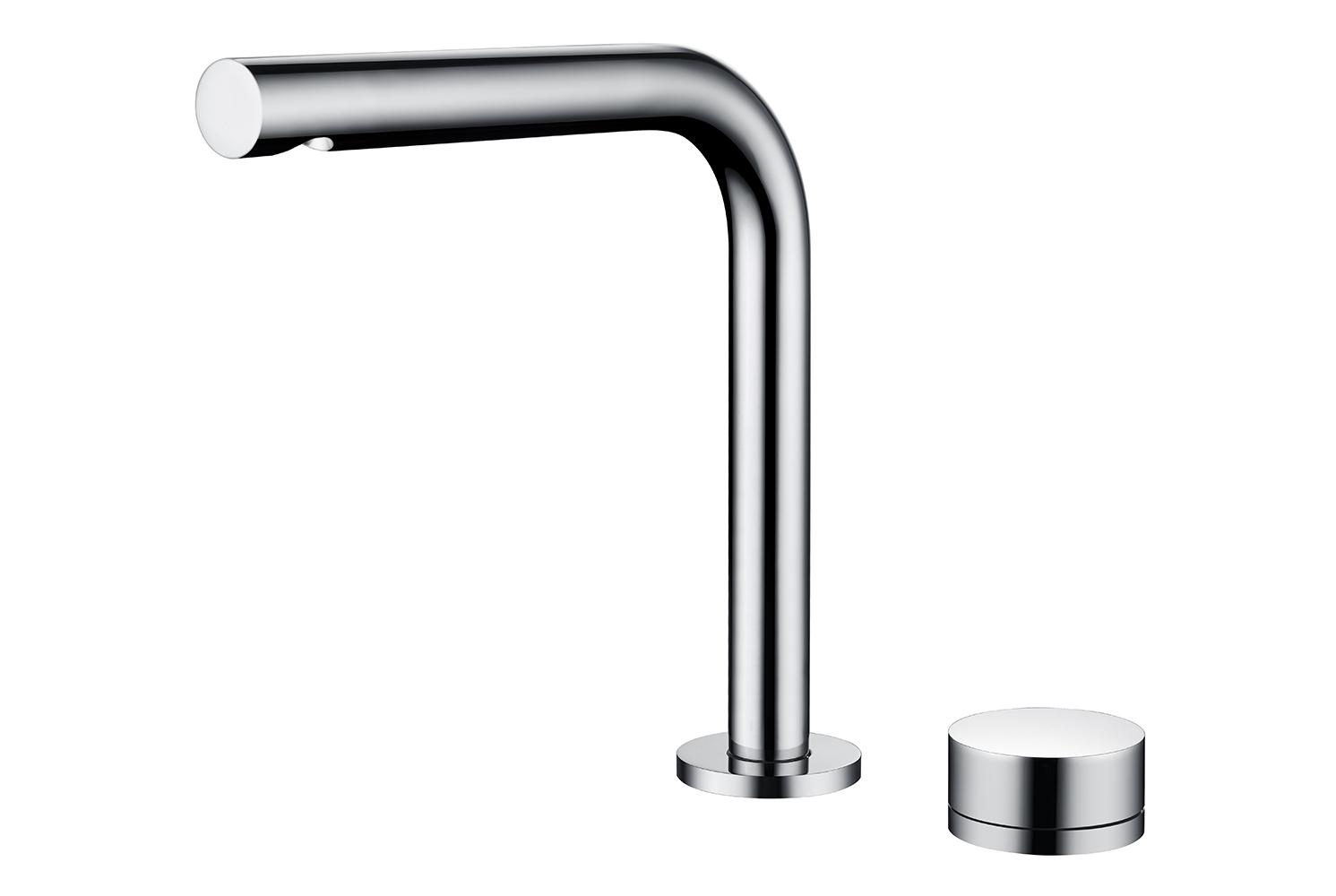 

Brass 2 Hole Bathroom Basin Faucet Rotating Widespread Grey/Nickel/Chrome Hot & Cold Mixer Sink Tap for Bathroom