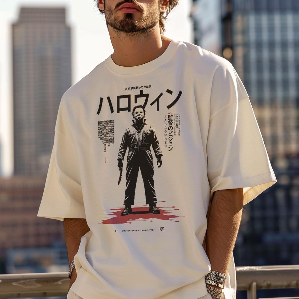 Hellraiser TShirt  Japanese Style Pinhead Design Gothic Horror Apparel Unisex T-Shirt L