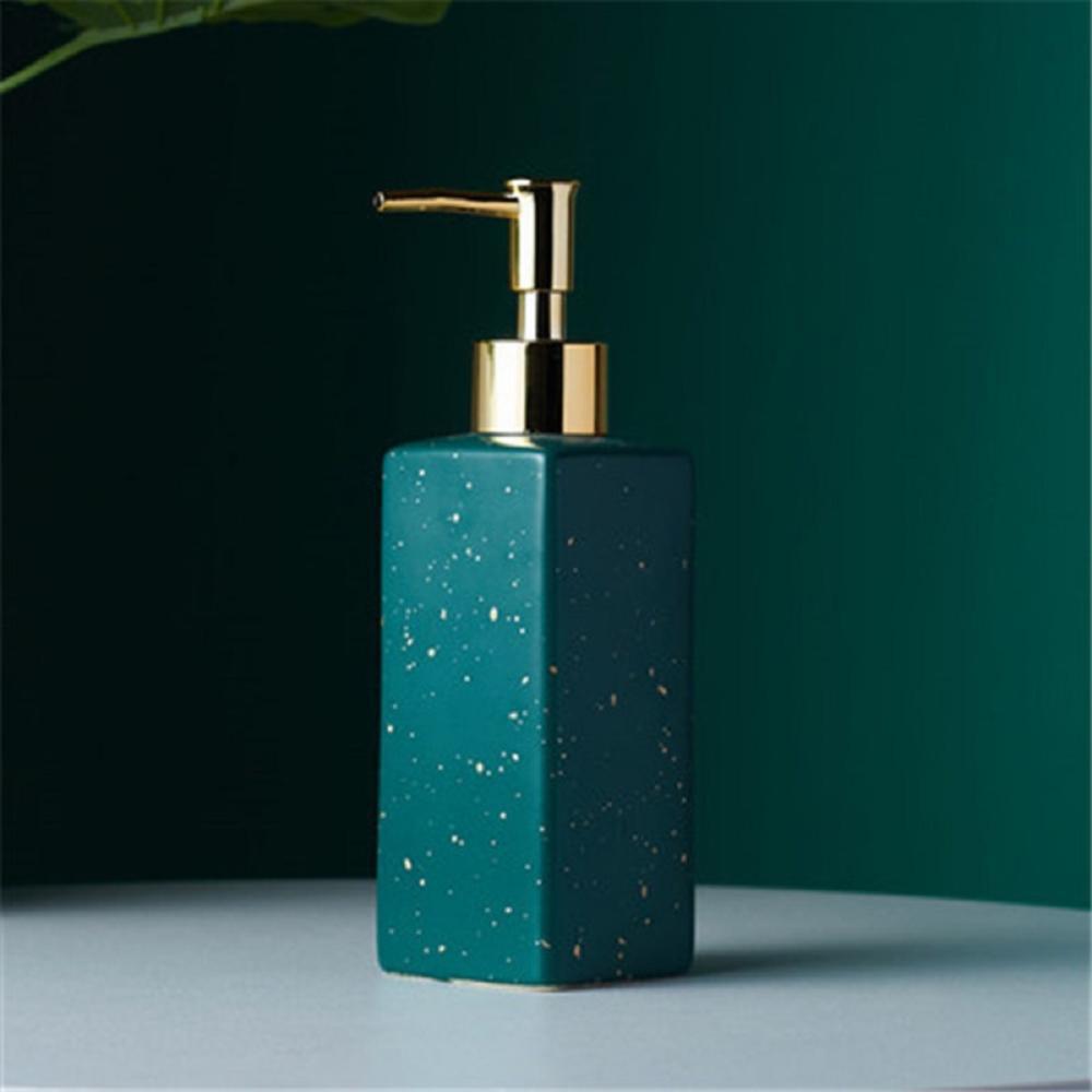 300ml Luxury Marble Glass Soap Dispenser Pump Bottle Square Refillable Shampoo Bottles Nordic Shower Gel Empty Bottles