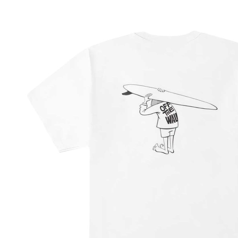 Vans Comfortable Soft Versatile Skin-Friendly Asian Artist Alliance Hanai Collaboration Short Sleeve T-Shirt Men T-Shirts White VN000R61WHT