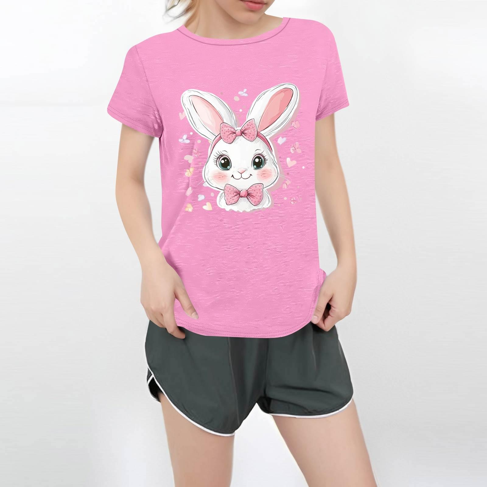 

Женская повседневная футболка с круглым вырезом и короткими рукавами с принтом L розовый