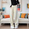 Women's high-waisted drape floor pants elastic waist Korean version extended wide-leg pants trendy loose casual pants