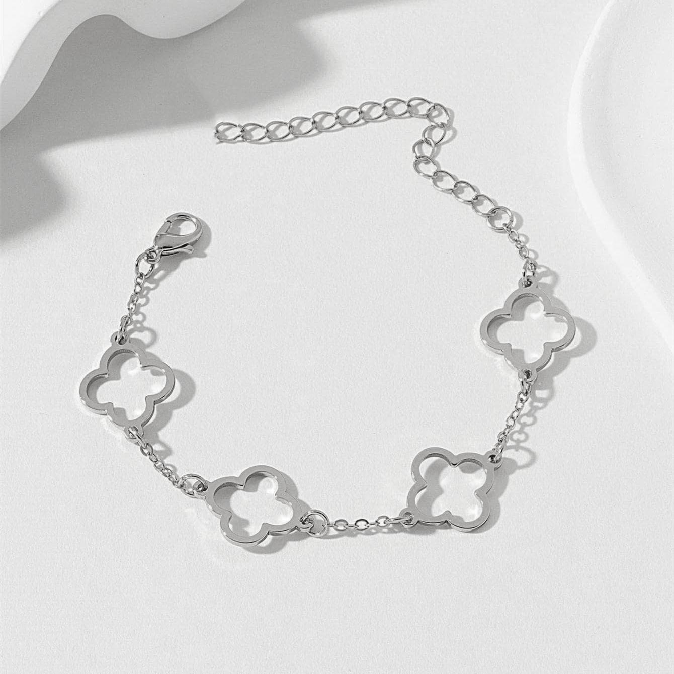 Многоцветочное четырехлистное клеверное ожерелье в европейском стиле для женщин