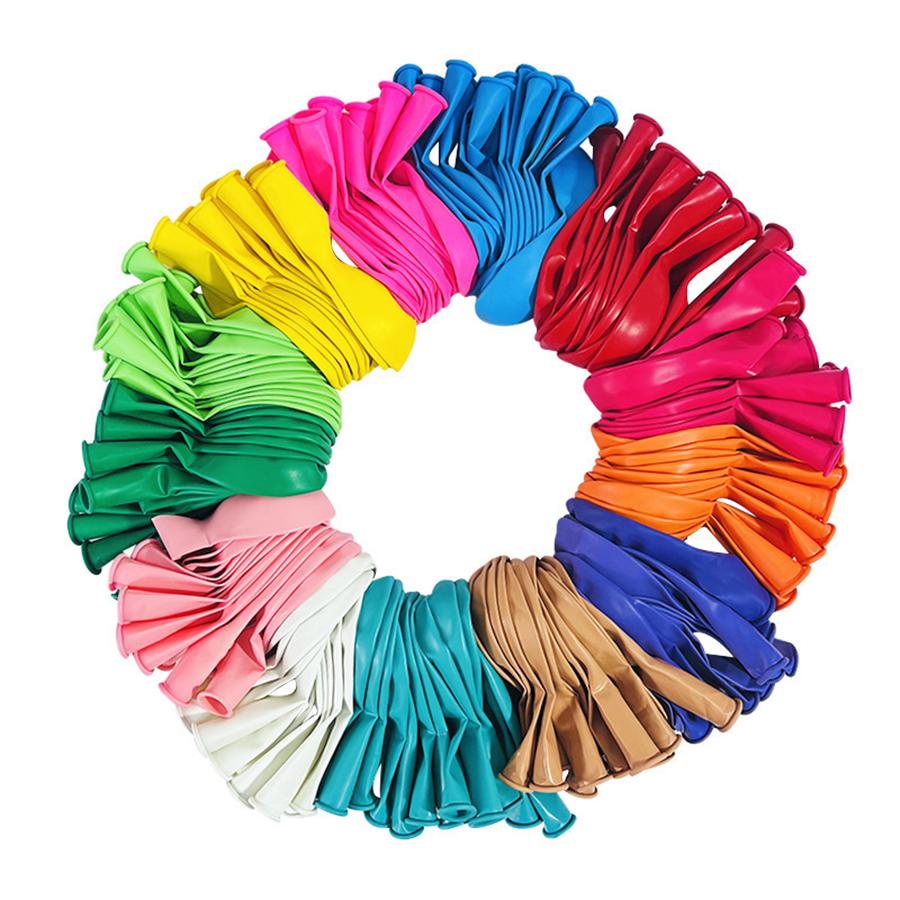 50/100pcs Round Balloons & 1/2pcs Balloon Pump, Atmosphere Inflatable Supplies for Birthday Wedding Carnival Home Shop Decor XJM