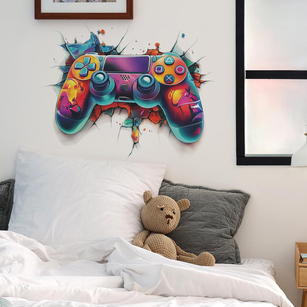Malowany gamepad sypialnia salon tło upiększanie dekoracja naklejki ścienne