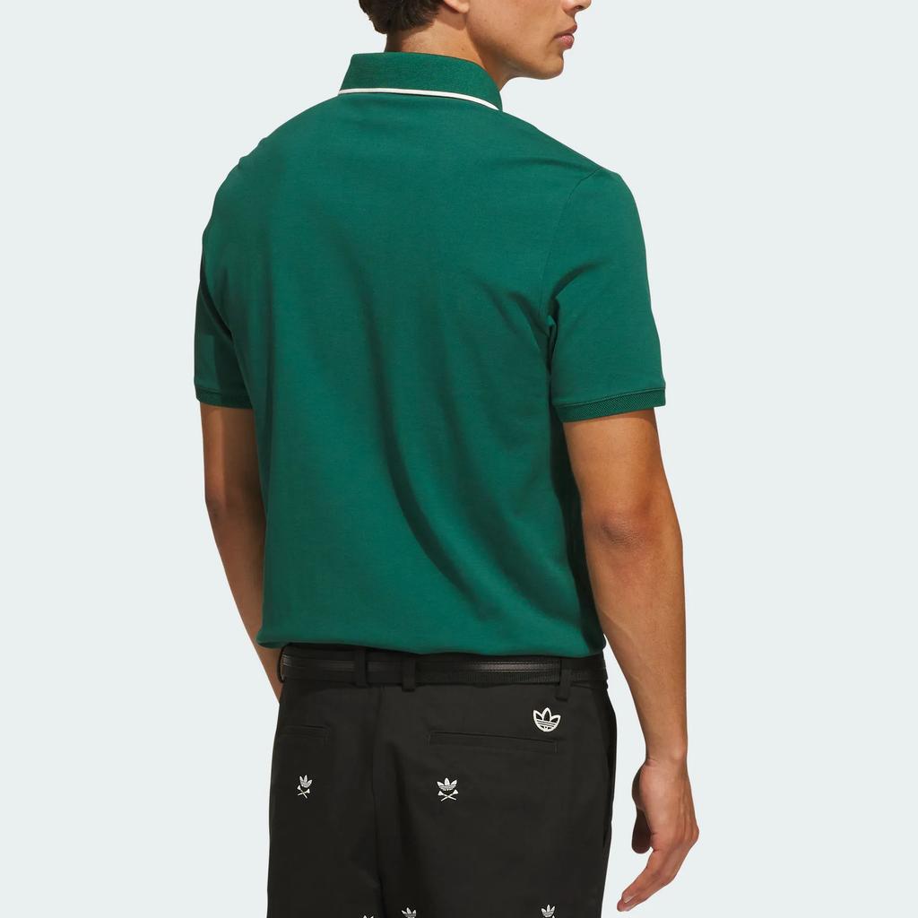 Men's Adidas Originals Golf Clothing Men's Forest Green Polo Collar Moderate