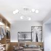 6 Heads LED Ceiling Lamp for Living Room Nordic Dome Light Home Decoration Lighting Natural Light 3 Colors Lighting Chandelier
