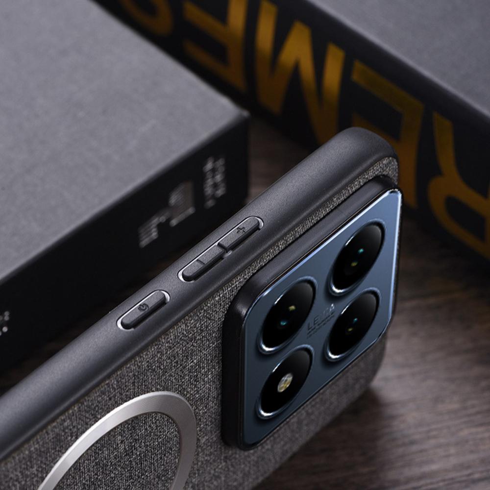 For Xiaomi 14T Pro Magnetic Case Drop-Proof TPU+Cloth Back Phone Cover