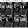 Surpassme 2PCS Rhinestone Car Headrest Neck Pillow For Driving With Bling Bling Crystal Bow Pillow Car Accessories For Women (Silver/White)