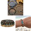 Handgefertigte Geometrische Kokosnussschalen-Perlenarmbänder für Männer und Frauen mit mehrlagigem Design