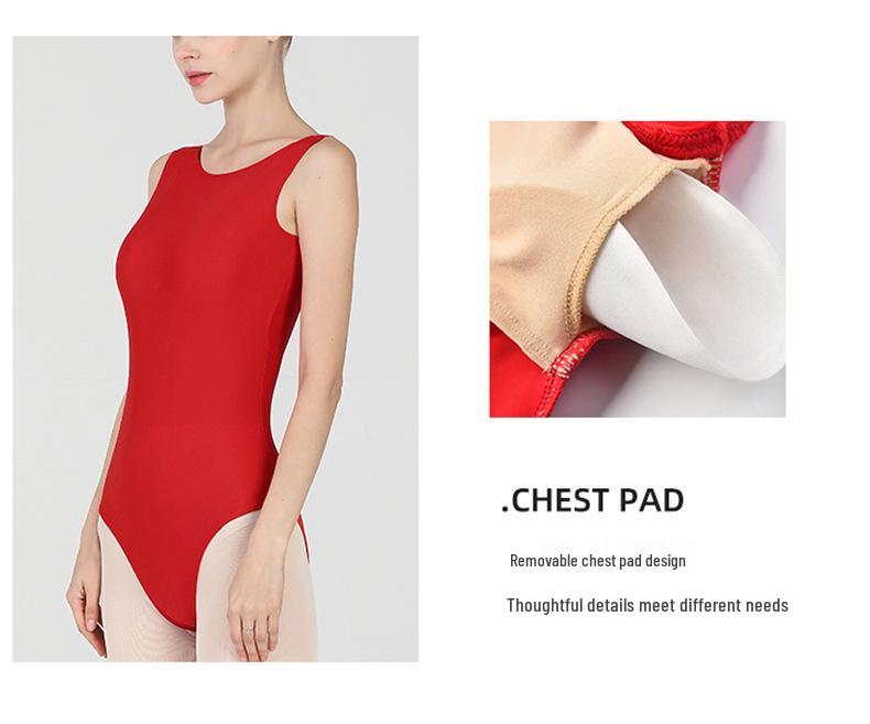 Body professionale in nylon per balletto e ginnastica per donna