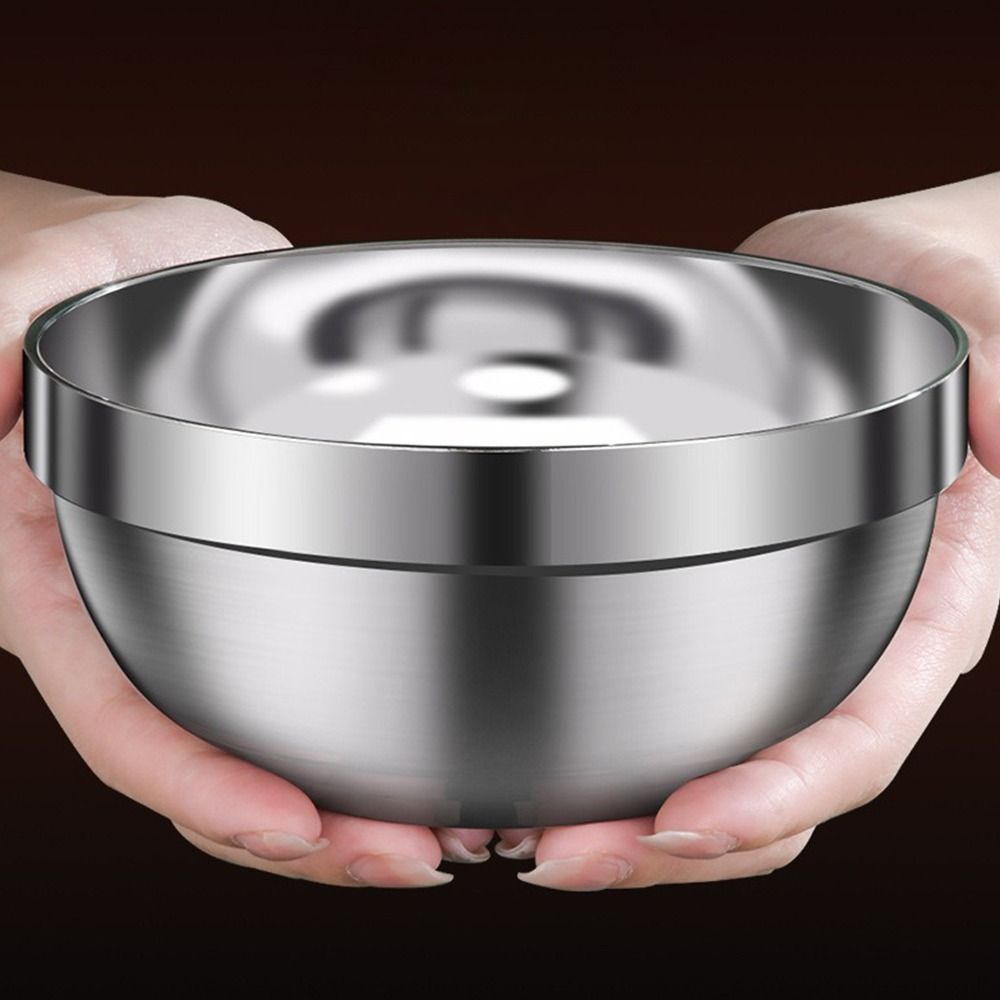 316 Stainless Steel Stainless Steel Bowls Double-layer Thick Durable Soup Rice Bowls Double-walled Insulated Bowl Kindergarten