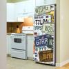 License Plate Refrigerator Sticker Door Stickers Wardrobe Wallpaper Fridge Door Cover Waterproof Vinyl Renew Art Decals