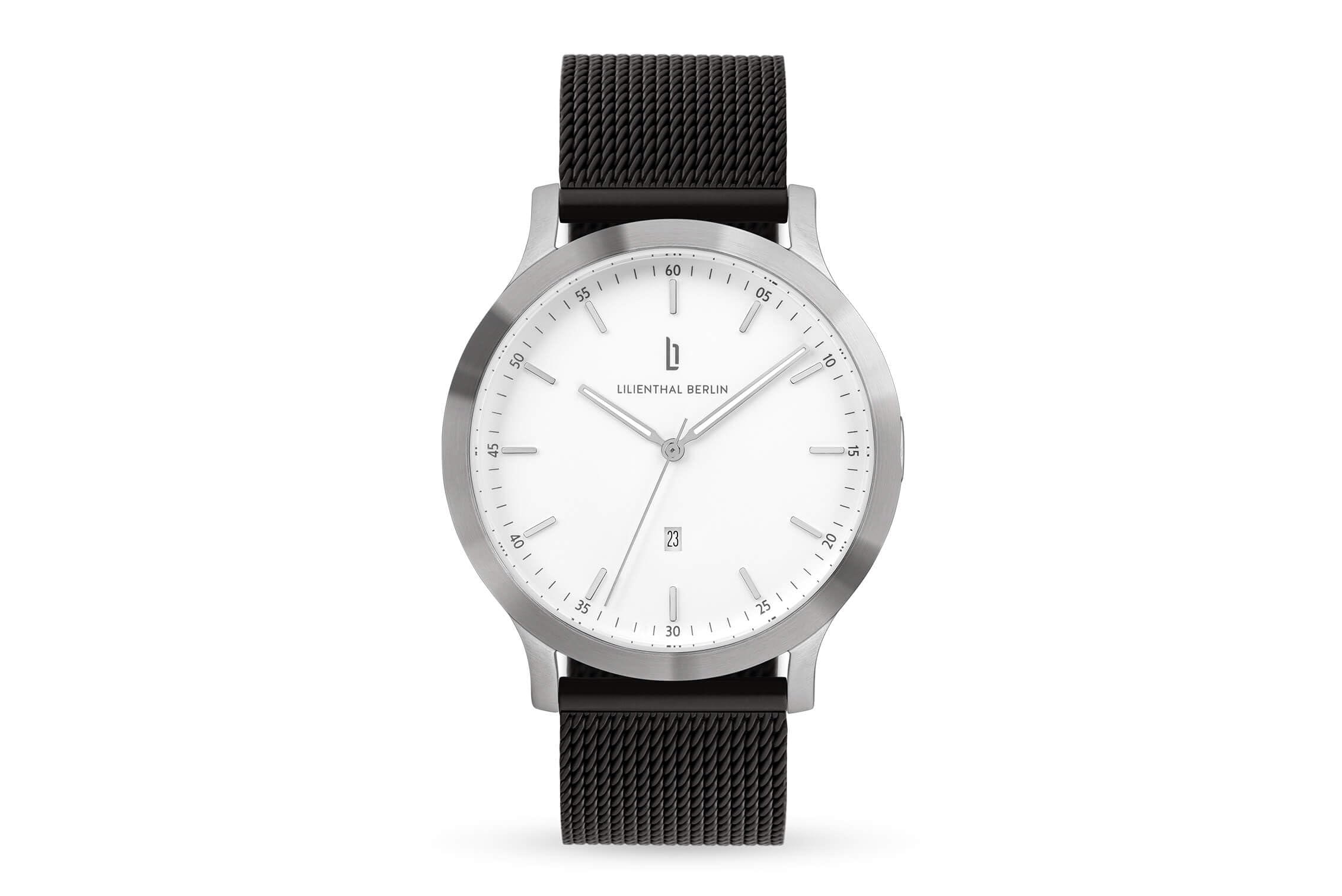 

Lilianthal Berlin Made in Black Men s Watch, Date, Germany, H01-103-B023CB, білий