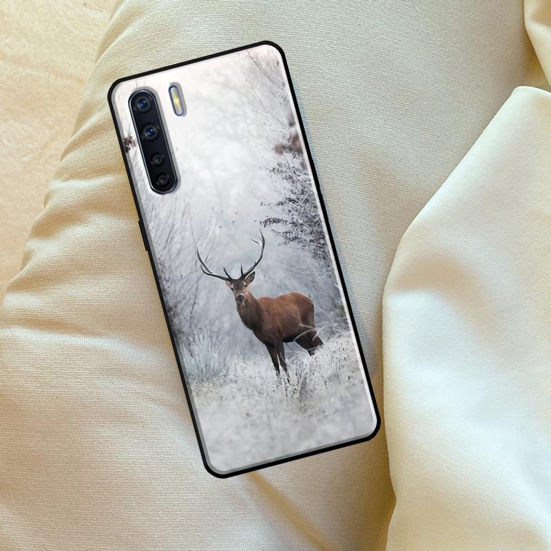 Animal Deer Case For Oppo A60 A80 A40 A15 A16 A17 A57 A94 A74 A54 A76 A96 A18 A38 A58 A78 A98 A6 A5 Pro